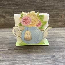 Napkin holder 12 cm No. 3 Blue teapot