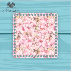 Square 20*20cm CP20№472 Wooden bottom for knitting with color printing