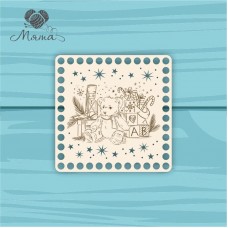square 15*15 cm NG№12 with Christmas engraving