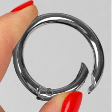 Carabiner ring, d = 38 mm, 4 mm, silver
