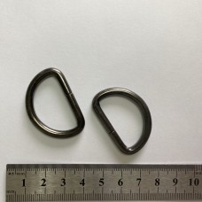 Полукольца  черный никель 3,5*2,5 см